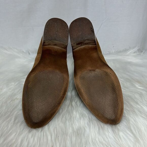 Steve Madden Dover Cognac Suede Booties Sz 8 - Picture 7 of 7
